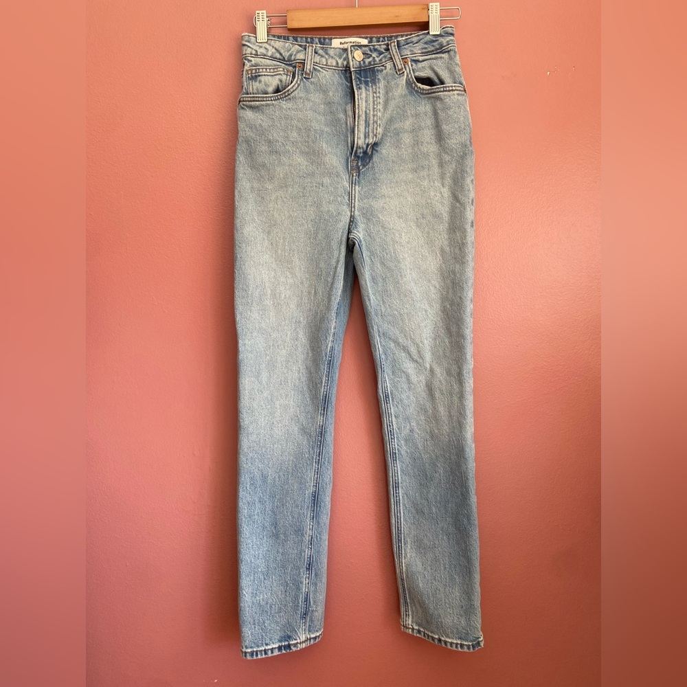 Reformation Liza Ultra high rise slim straight jeans